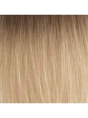 10 pouces Volumateur Avec Toupet Couverture Complète, Cheveux Naturels Remy Blond Foncé Racine Dégradé Blond Clair Cendré #06T9A 80g