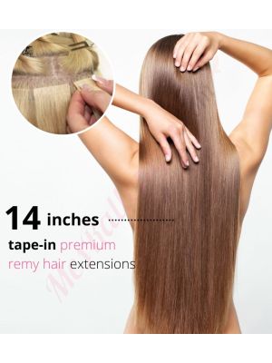 14 Pouces Bandes Adhésives Cheveux Remy