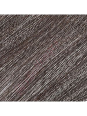 14 pouces Rallonges À Clips Cheveux Naturels Remy Ondulés Brun Foncé Gris #230 85g
