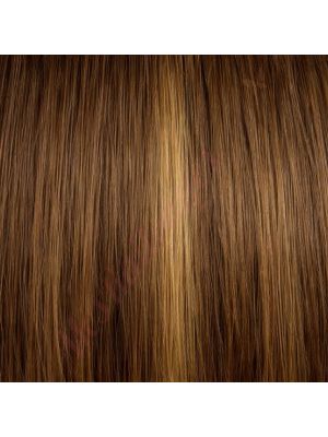 14 pouces Rallonges À Clips Cheveux Naturels Remy Brun Moyen à Blond Cendré Mélangé #B6 6T10A 85g