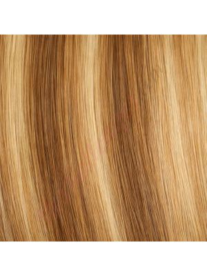 14 pouces Rallonges À Clips Cheveux Naturels Remy Ondulés Blond Foncé Racine Dégradé Blond Cendré Clair #P7 10D 11A 85g