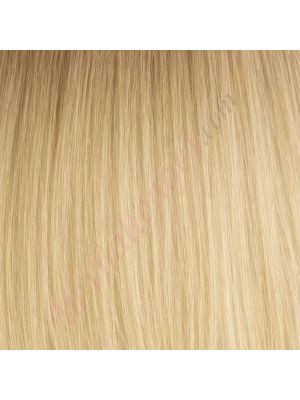 14 pouces Rallonges Fil Invisible Cheveux Européens Blond Clair Racine Dégradé Blond Doré #R11 12 110g