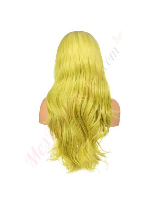 G1904722 - Perruque Longue Cheveux Synthétique Jaune [Vente Finale]