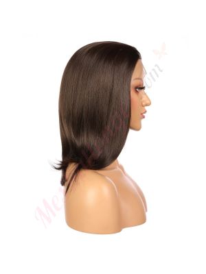 X1707471 - Perruque Courte Cheveux Synthétique Brunette [Vente Finale]