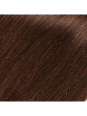 14 pouces Rallonges À Clips Cheveux Naturels Remy Ondulés Brun #4 85g