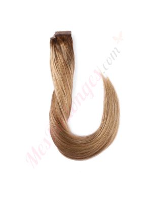 Brun Noisette Balayage #6t6/18 Ponytail Cheveux Naturels