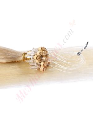 extensions cheveux micro-billes	blond cendré ombré 