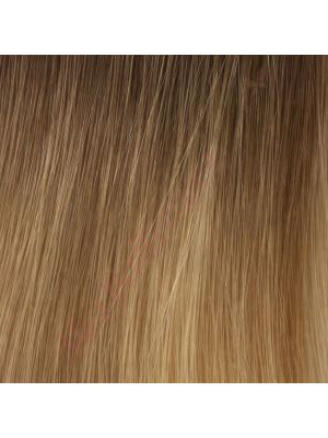 22 pouces Rallonges Cousues Invisibles Cheveux Européens Brun Moyen à Blond Clair Mélangé #B4T8 10E 50g (PRÉCOMMANDE, EXPÉDITION EN 4 À 6 SEMAINES)