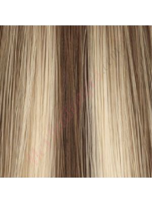 18 pouces Rallonges Ponytail Cheveux Naturels Remy Brun Moyen Racine Dégradé Blond Clair Cendré #B5A 5AT60 125g (PRÉCOMMANDE, EXPÉDITION EN 4 À 6 SEMAINES)
