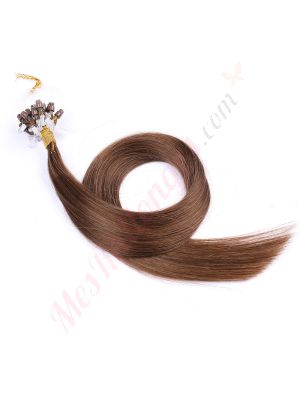 extensions micro-billes cheveux naturels	Brun #4