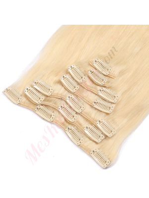 extensions a clips Blond Platine (#613) 