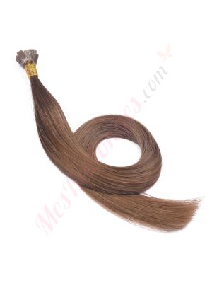extensions kératines cheveux naturels	Brun Noisette (#6) 