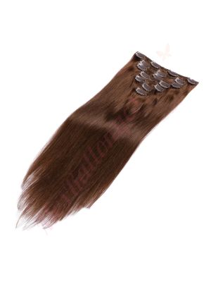 Brun #4 À Clips Cheveux Remy