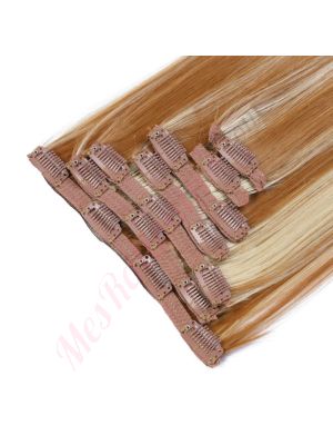 rallonges cheveux clips synthetiques  auburn blond 