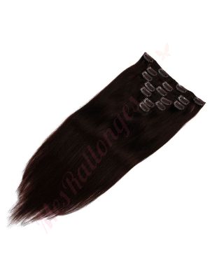 remy hair rallonges à clips cheveux Brun Foncé (#2) 