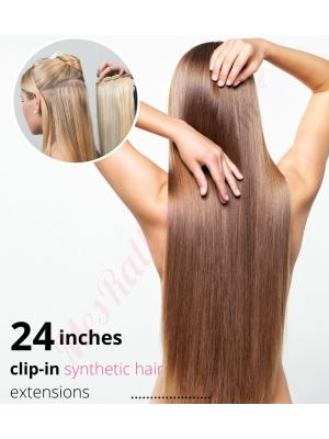 24 Pouces À Clips Cheveux Synthétiques [VENTE FINALE]