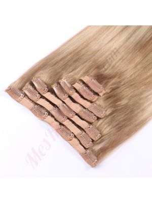 Blond Foncé Balayage À Clips Cheveux Naturels