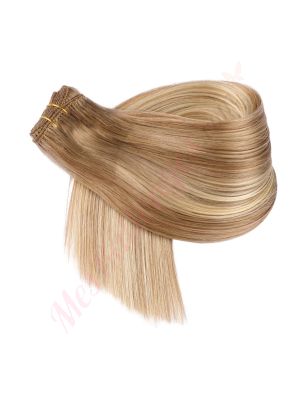 Blond Foncé Balayage Cousues Cheveux Naturels