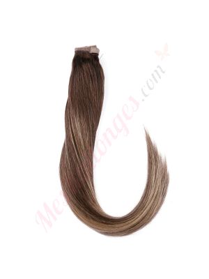 Brun Foncé & Balayage Blond Ponytail Cheveux Naturels