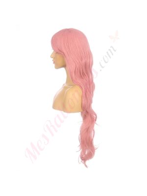 DM1611033-v4 Rose Pastel Perruque Extra Longue Cheveux Synthétiques avec Toupet [VENTE FINALE]