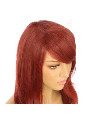 DM1810887-v4 Rouge Doux Perruque Courte Cheveux Synthétiques avec Toupet  [VENTE FINALE]