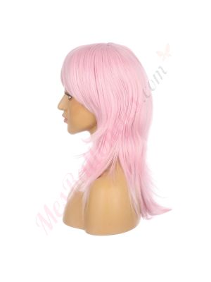 DM1810907-v4 Rose Pastel Perruque Courte Cheveux Synthétiques avec Toupet  [VENTE FINALE]