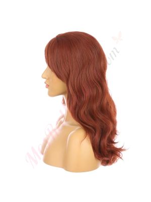 DM1810908-v4 Auburn Brun Perruque Longue Cheveux Synthétiques avec Toupet [VENTE FINALE]