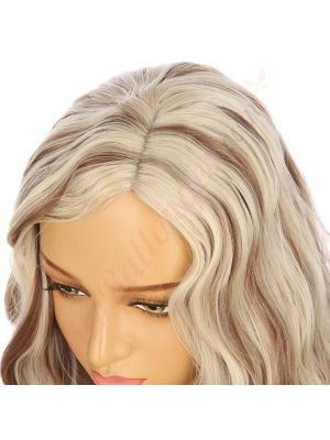 DM2031171-v4 Perruque Synthétique Courte Blond et Brun Clair avec Mèches [VENTE FINALE]