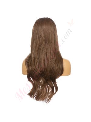 DM2031279-v4 Brun Moyen Perruque Longue Cheveux Synthétiques  [VENTE FINALE]