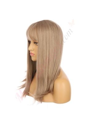 DM2031299-v4 Blond Miel Perruque Longue Cheveux Synthétiques avec Toupet [VENTE FINALE]