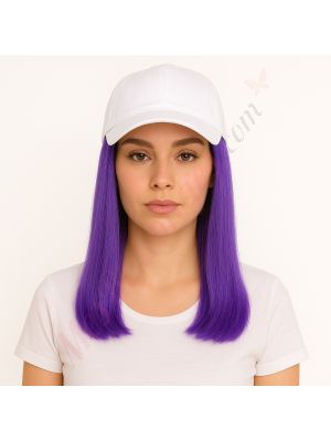 Mauve Perruque en Casquette - Cheveux Humains Naturels [VENTE FINALE]