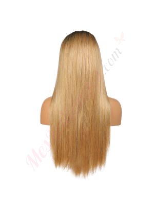 FU190302668 - Perruque Longue Cheveux Synthétique Blonde Ombrée [Vente Finale]