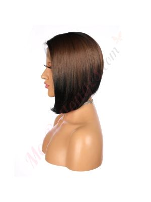 FU190302670 - Perruque Courte Cheveux Synthétique Brunette Ombrée [Vente Finale]