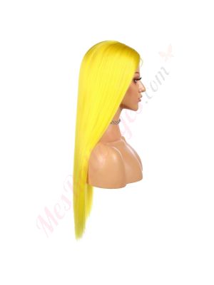 FU1904705 - Perruque Longue Cheveux Synthétique Jaune [Vente Finale]