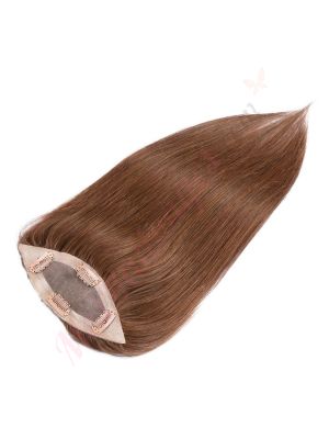 Brun Chocolat #4 Volumateur  (Topper) Perte De Cheveux Pour La Couronne Complète (Dimensions: 6.5 pouces x 2.25 pouces) Cheveux Remy Hair