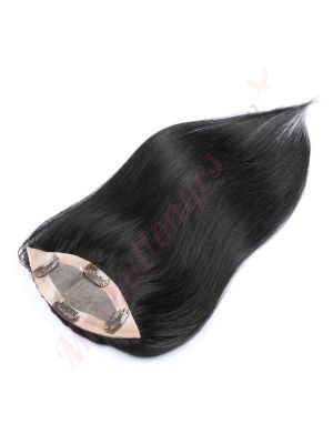 Noir Foncé #1 Volumateur  (Topper) Perte De Cheveux Pour La Couronne Complète (Dimensions: 6.5 pouces x 2.25 pouces) Cheveux Remy Hair
