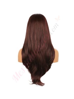 G1904878-v4 - Perruque Longue Cheveux Synthétique Brunette [VENTE FINALE]