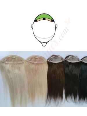 Volumateur  (Topper) Perte De Cheveux Pour La Couronne Complète (Dimensions: 6.5 pouces x 2.25 pouces) Cheveux Remy Hair