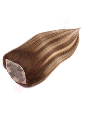 Balayage Ombré Volumateur (Topper) Perte De Cheveux Pour La Couronne Complète (Dimensions: 6.5 pouces x 2.25 pouces) Cheveux Remy Hair