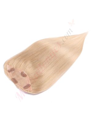 Blond Cendré Volumateur (Topper) Perte De Cheveux Pour La Couronne Complète (Dimensions: 6.5 pouces x 2.25 pouces) Cheveux Remy Hair