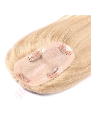 Blond Foncé Balayage Volumateur (Topper) Perte De Cheveux Sur La Séparation De Cheveux (Dimensions: 2.75 pouces x 5 pouces) Cheveux Remy Hair