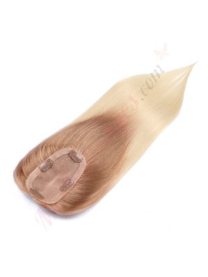  Blond Cendré Ombré Volumateur (Topper) Perte De Cheveux Sur La Séparation De Cheveux (Dimensions: 2.75 pouces x 5 pouces) Cheveux Remy Hair