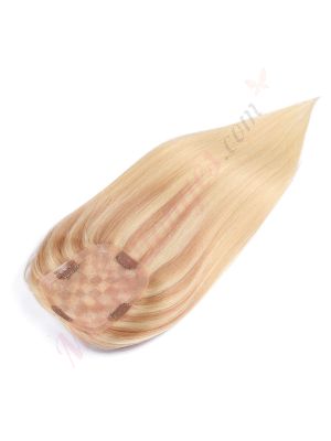 Blond Pâle Ombré Volumateur (Topper) Perte De Cheveux Sur La Couronne (Dimensions: 5 pouces x 4 pouces) Cheveux Remy Hair