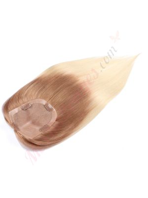 Blond Cendré Ombré Blond Pâle Ombré Volumateur (Topper) Perte De Cheveux Sur La Couronne (Dimensions: 5 pouces x 4 pouces) Cheveux Remy Hair