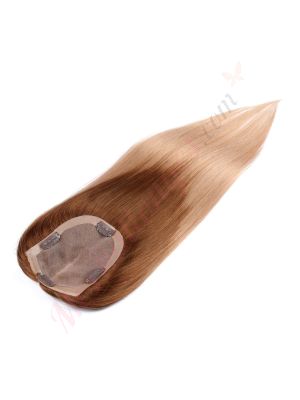 Blond Ombré Volumateur (Topper) Perte De Cheveux Sur La Couronne (Dimensions: 5 pouces x 4 pouces) Cheveux Remy Hair