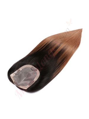 Brun Ombré Volumateur (Topper) Perte De Cheveux Sur La Couronne (Dimensions: 5 pouces x 4 pouces) Cheveux Remy Hair