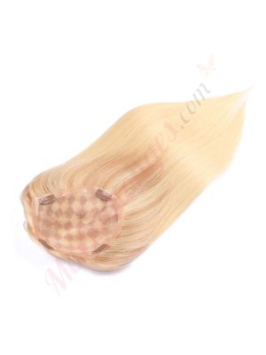 Blond Pâle Ombré Volumateur  (Topper) Perte De Cheveux Couverture Complète  (Dimensions: 6.5 pouces x 6.5 pouces) Cheveux Remy Hair