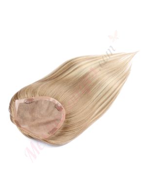 Blond Foncé Balayage Volumateur (Topper) Perte De Cheveux Couverture Complète  (Dimensions: 6.5 pouces x 6.5 pouces) Cheveux Remy Hair