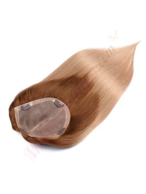 Blond Ombré Volumateur (Topper) Perte De Cheveux Couverture Complète  (Dimensions: 6.5 pouces x 6.5 pouces) Cheveux Remy Hair