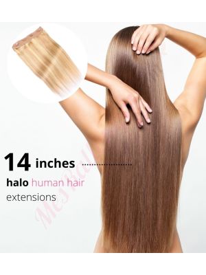 14 Pouces Fil Invisible Cheveux Naturels